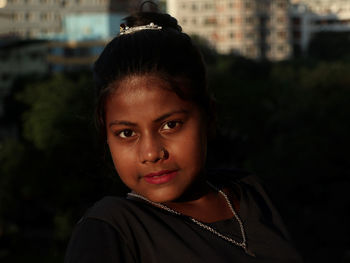 Portrait of young woman