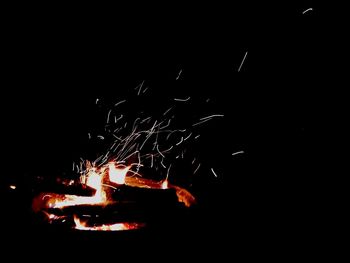 Firework display at night