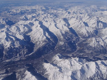 Aerial view of dramatic landscape