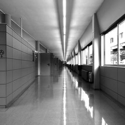 Empty corridor of building