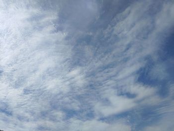 Low angle view of clouds in sky