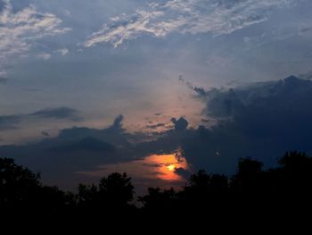 Silhouette of trees at sunset