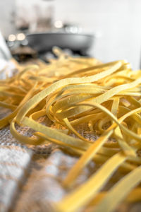 Close-up of food on table