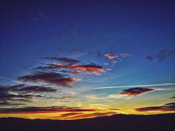 Scenic view of dramatic sky over sea