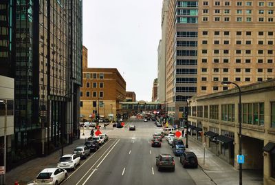 Traffic on road in city