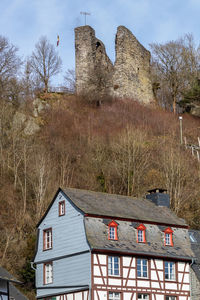 Exterior of old building against sky