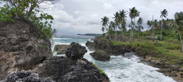 Panoramic shot of sea against sky