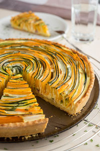 Close-up of vegetarian quiche