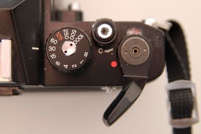 Close-up of camera