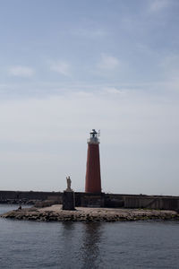 Lighthouse in sea