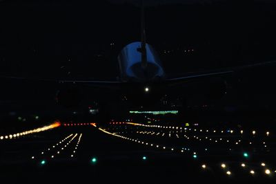 View of illuminated lights at night