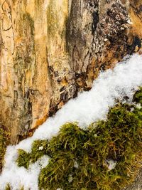 Scenic view of waterfall during winter