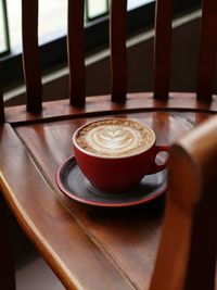 Coffee cup on table