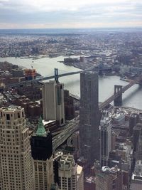 High angle view of cityscape