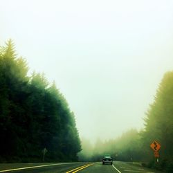 Cars on country road