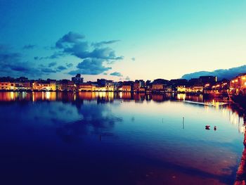 Reflection of sky on water