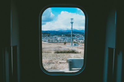 Landscape seen through train window