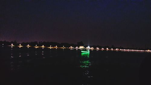 Illuminated cityscape at night