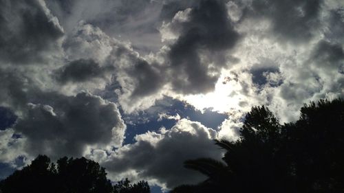 Low angle view of cloudy sky