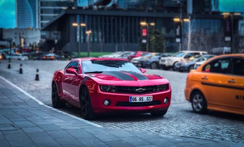 Car on city street