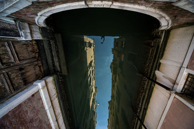 Low angle view of built structure against sky