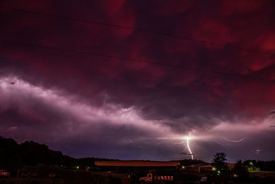 Storm clouds over landscape