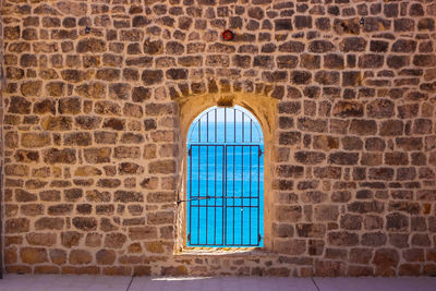 Window of brick wall