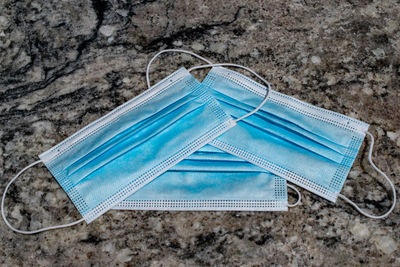 High angle view of sunglasses on beach against sky