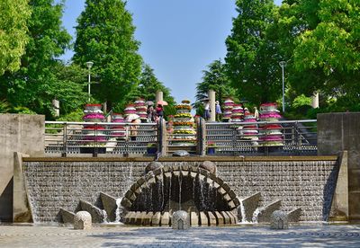 Fountain in front of temple