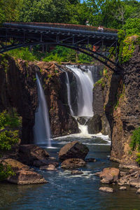 Scenic view of waterfall