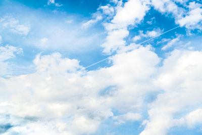 Low angle view of clouds in sky