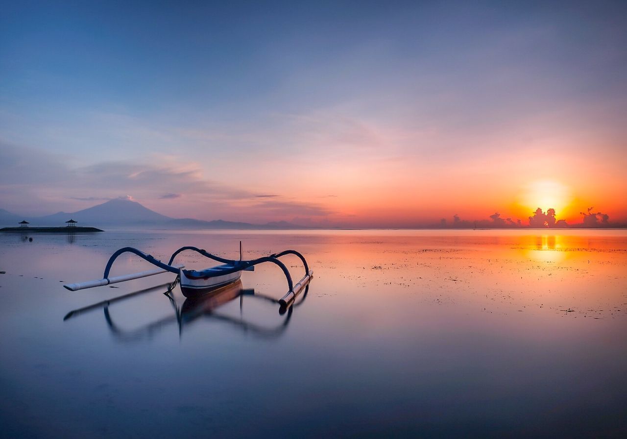 SCENIC VIEW OF SEA DURING SUNSET