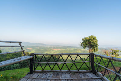 Scenic view of landscape against clear sky