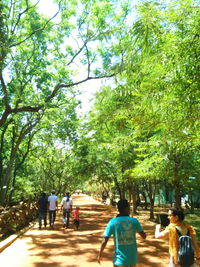 Man walking on footpath