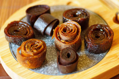 Close-up of food on table