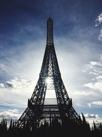 Low angle view of tower against sky