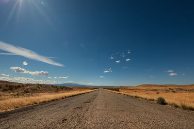 Deserted road in arid landscape