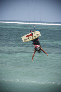 People enjoying in sea