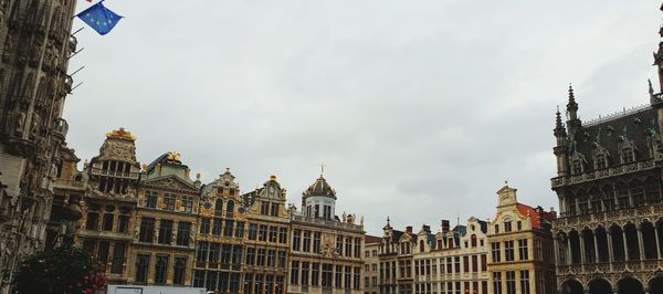 Low angle view of buildings against sky