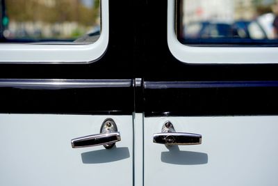 Close-up of car windows