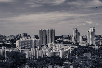 High angle shot of cityscape