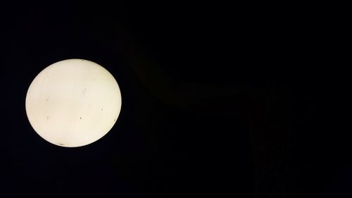 Low angle view of moon at night