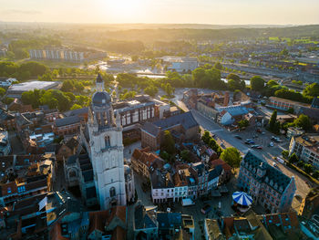 High angle view of cityscape