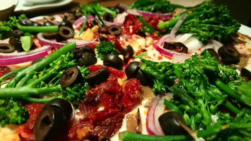 Full frame shot of chopped vegetables