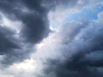 Low angle view of storm clouds in sky