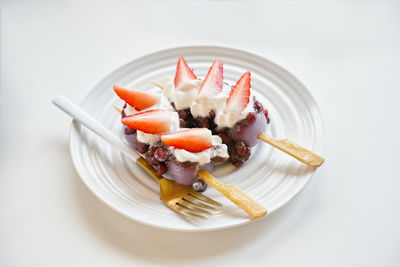 Close-up of dessert in plate