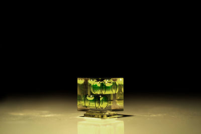 Close-up of object over white background