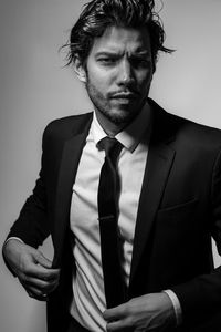 Young man looking at camera