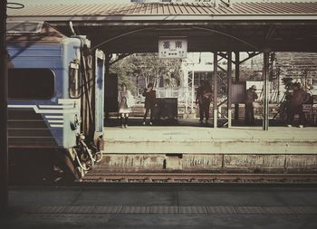 Train at railroad station