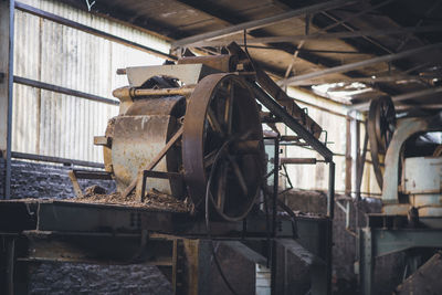 Interior of abandoned factory